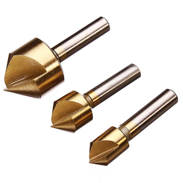 XYZ Tools 3pc Single Flute 90° Chamfer Countersink Drill Bits - Model XYZ-123 - Image 3